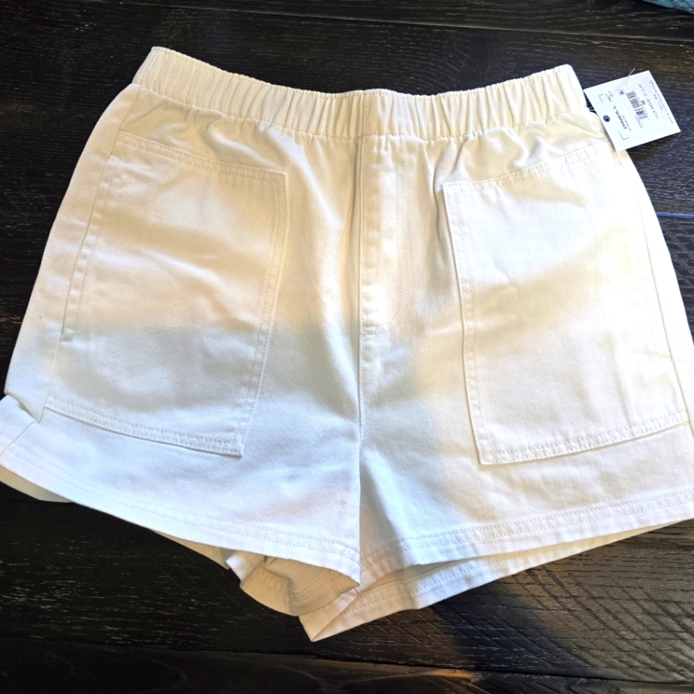 O'NEILL Sonnet - High Waisted Denim Shorts Cream/White Size Med - Picture 6 of 11